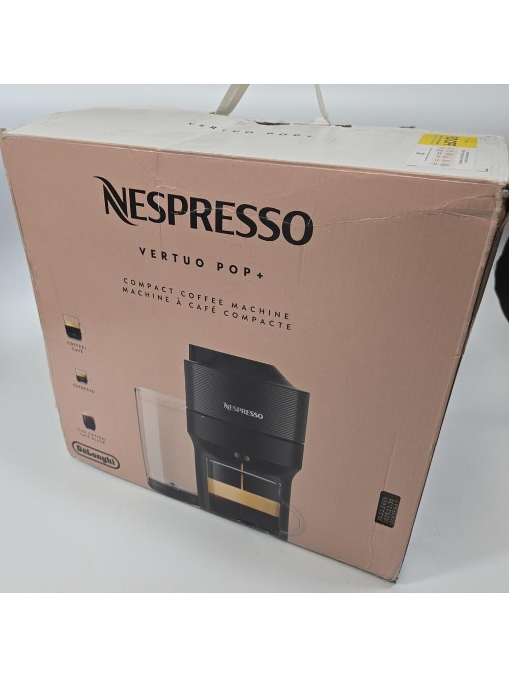 Nespresso Vertuo Pop+ Coffee & Espresso Machine by De'Longhi - Black - Open Box